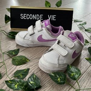 Nike white and purple sneakers